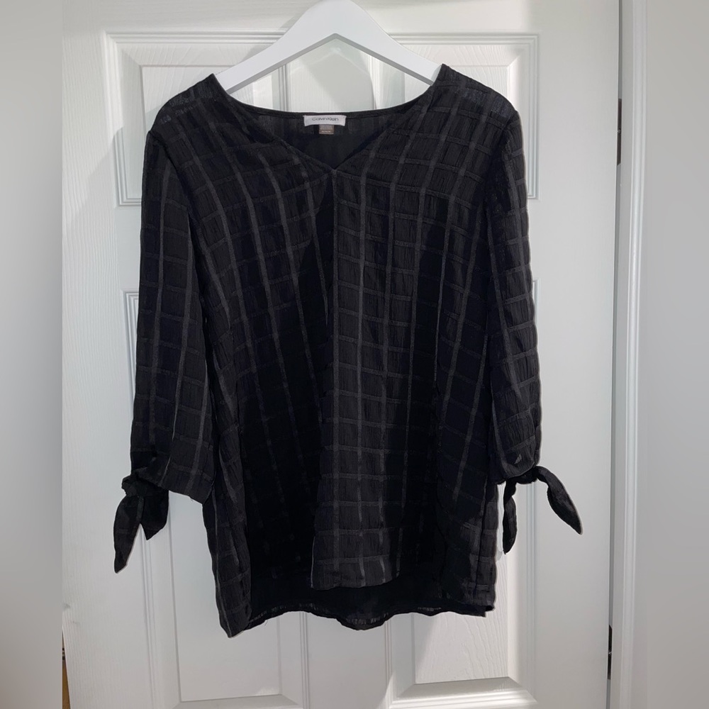 Calvin Klein Black Blouse - Size M